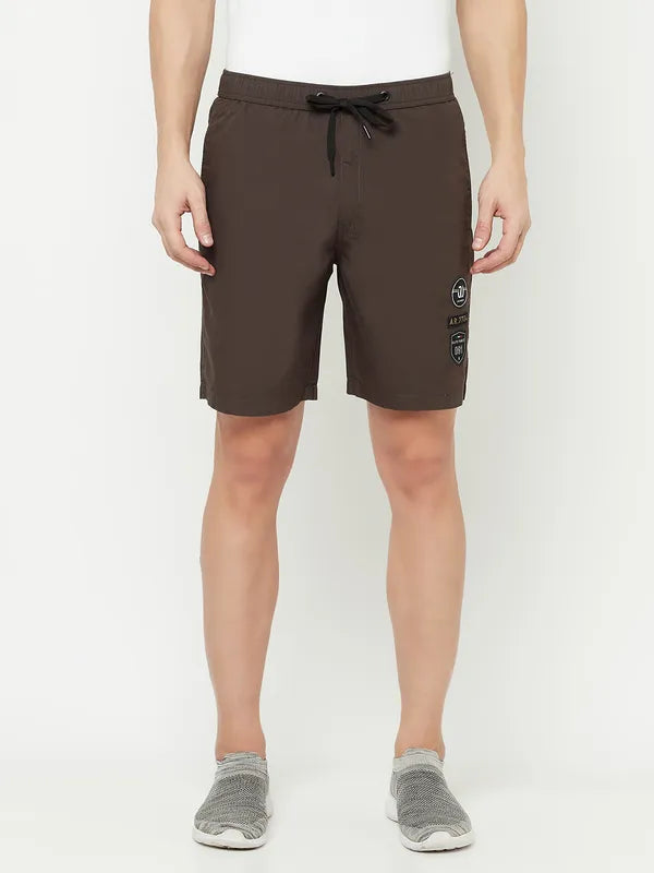 Octave Men Brown Sports Shorts