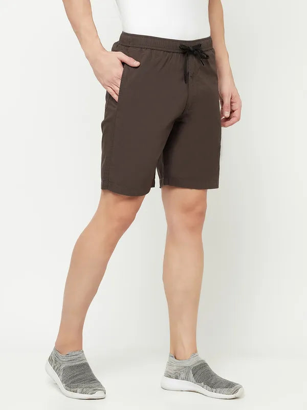 Octave Men Brown Sports Shorts