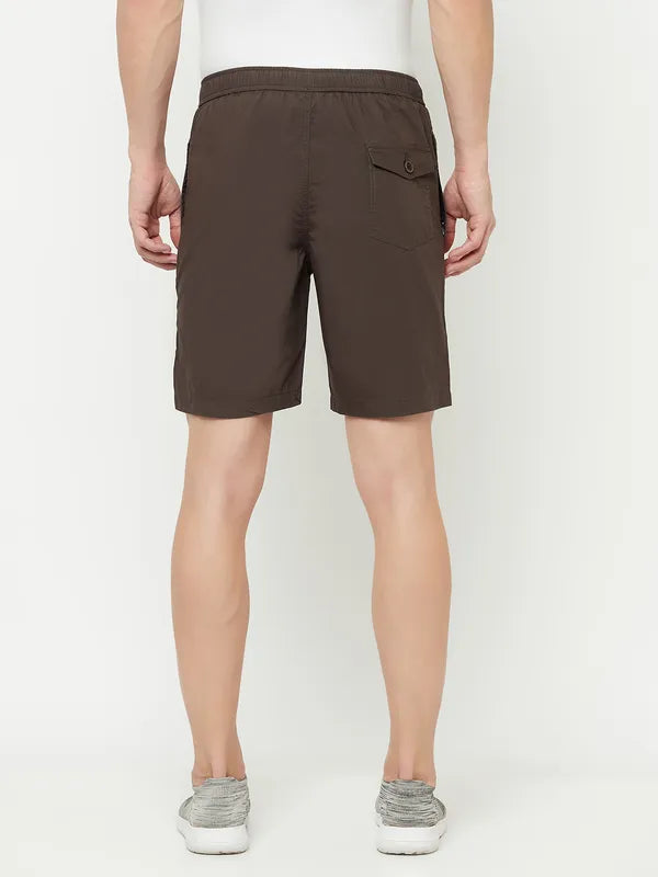 Octave Men Brown Sports Shorts