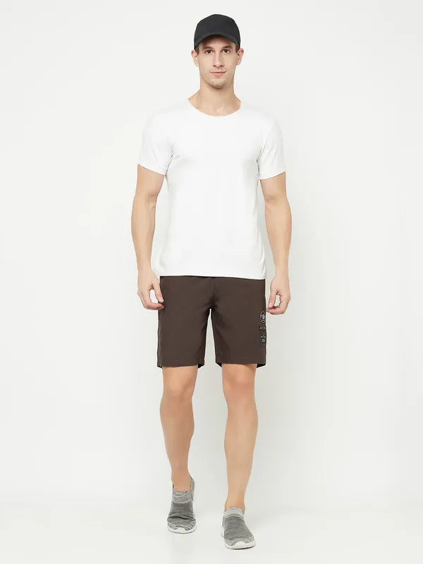 Octave Men Brown Sports Shorts