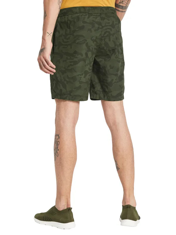 Octave Men Camouflage Printed Cotton Sports Shorts