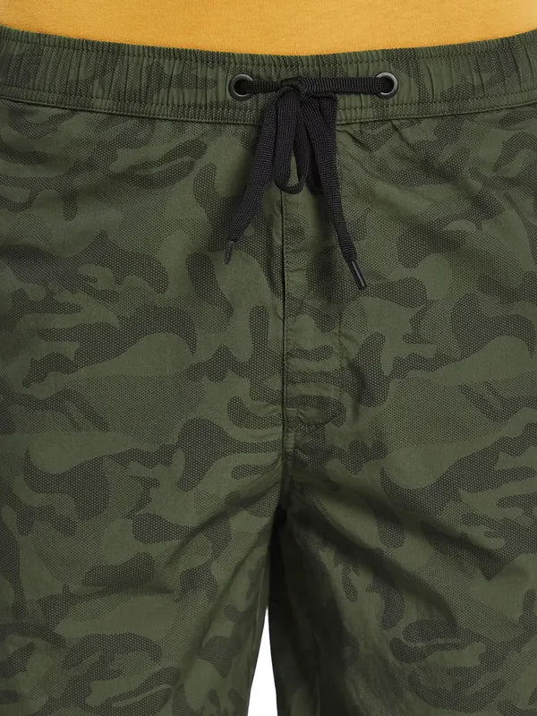Octave Men Camouflage Printed Cotton Sports Shorts