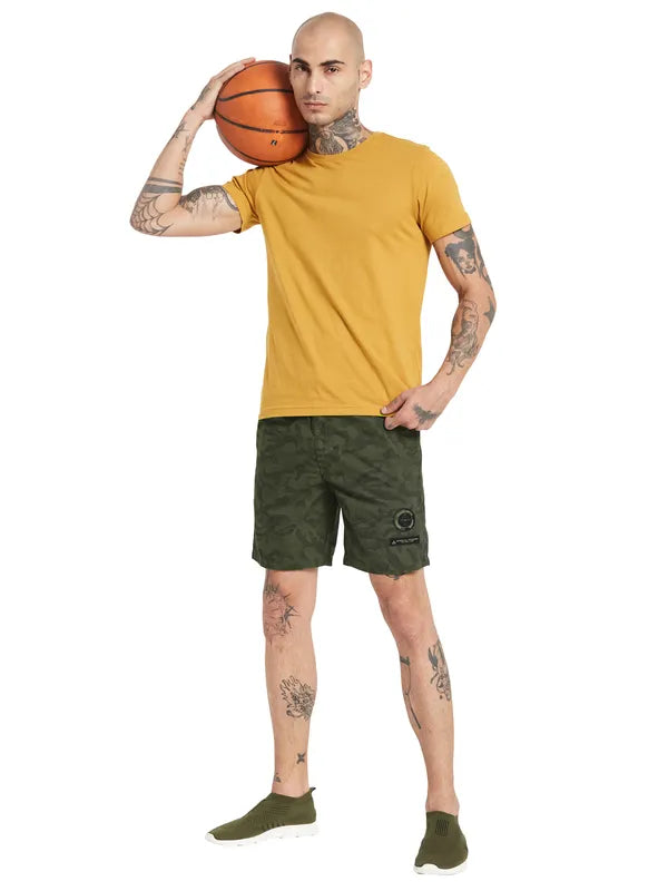 Octave Men Camouflage Printed Cotton Sports Shorts