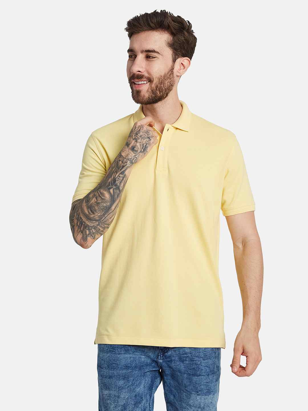 Octave Polo Collar Cotton T-Shirt