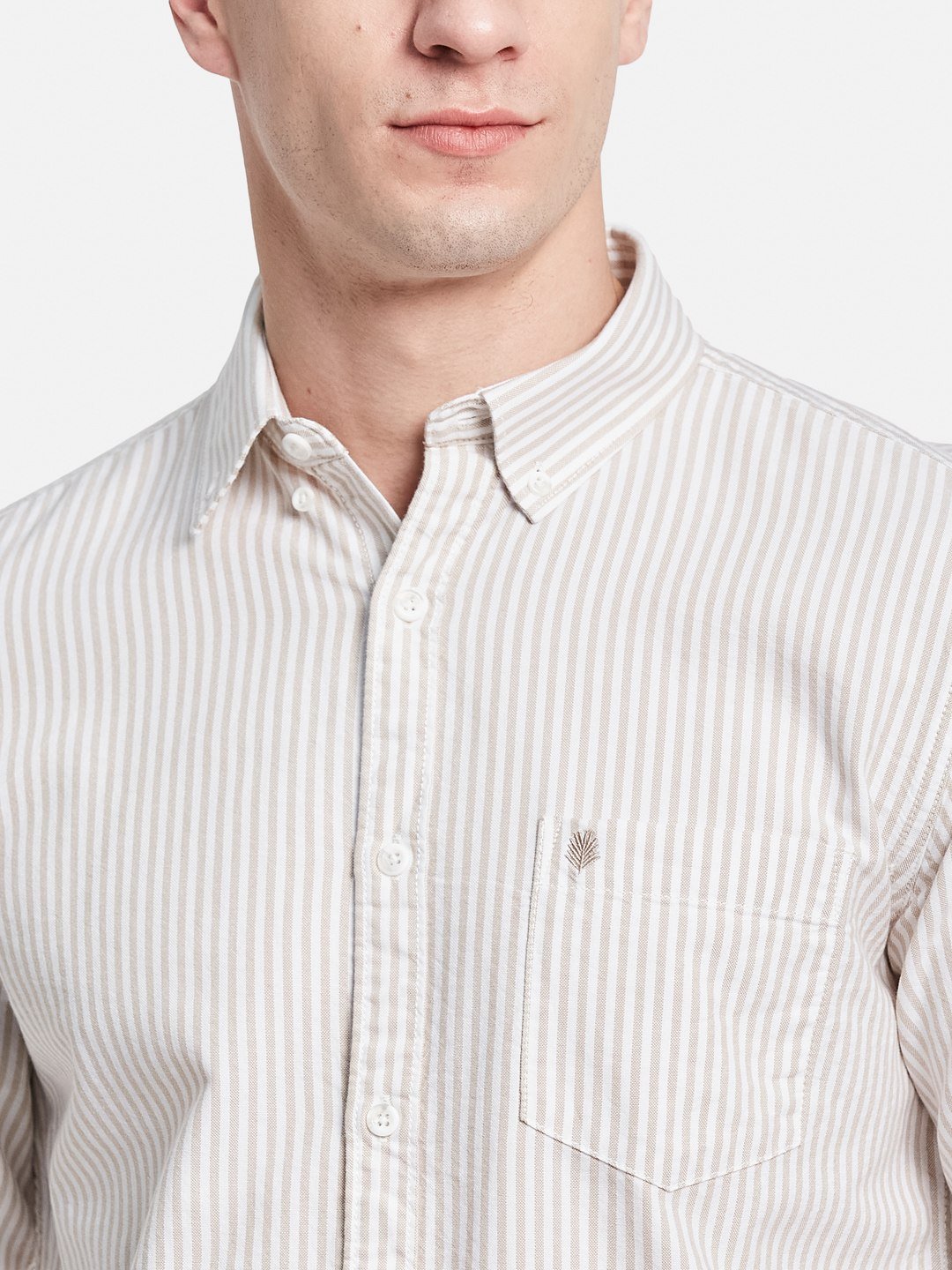 METTLE Men Multi Stripes Opaque Striped Casual Shirt
