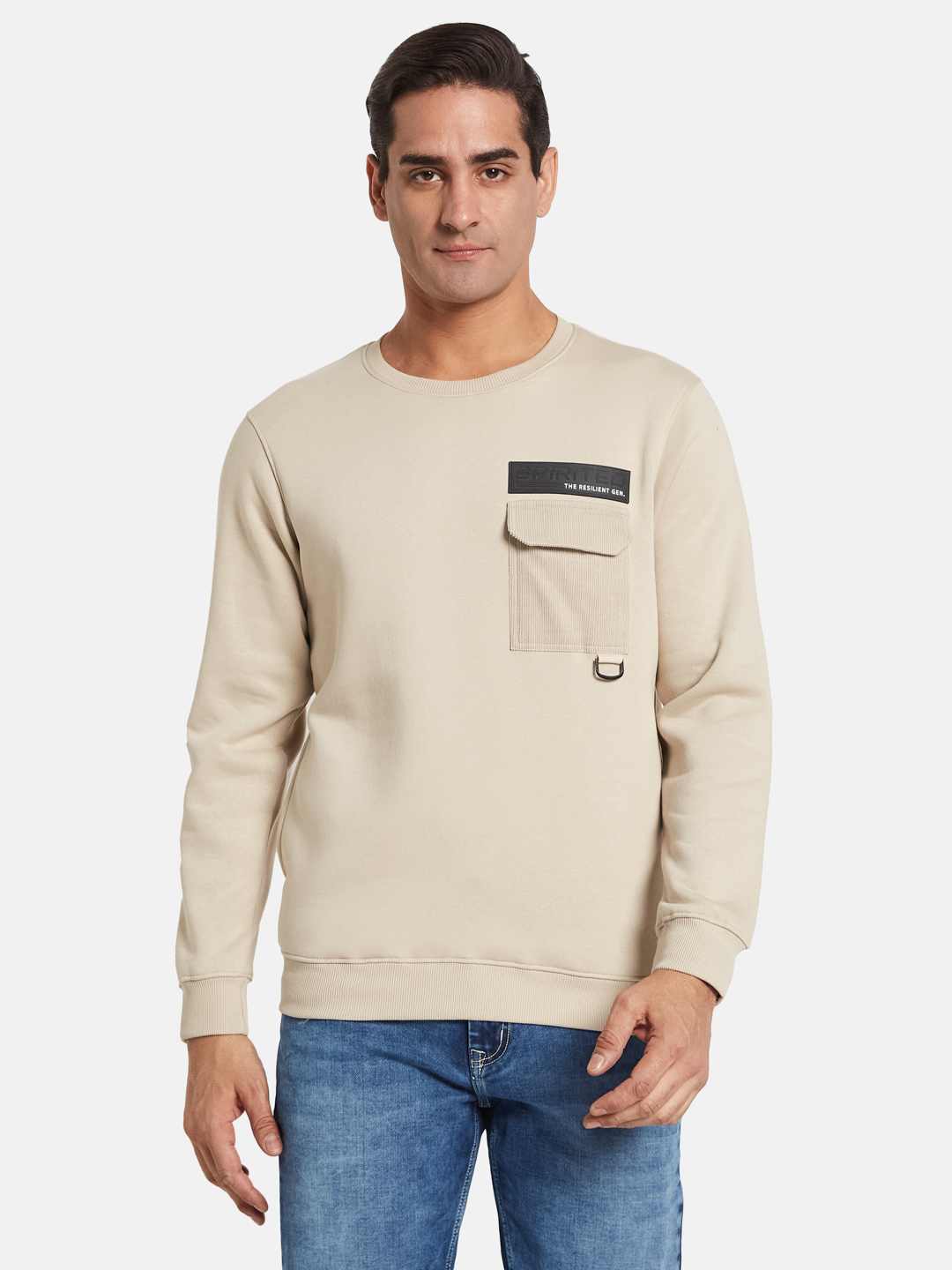 Octave Men Round Neck Pullover Sweatshirt