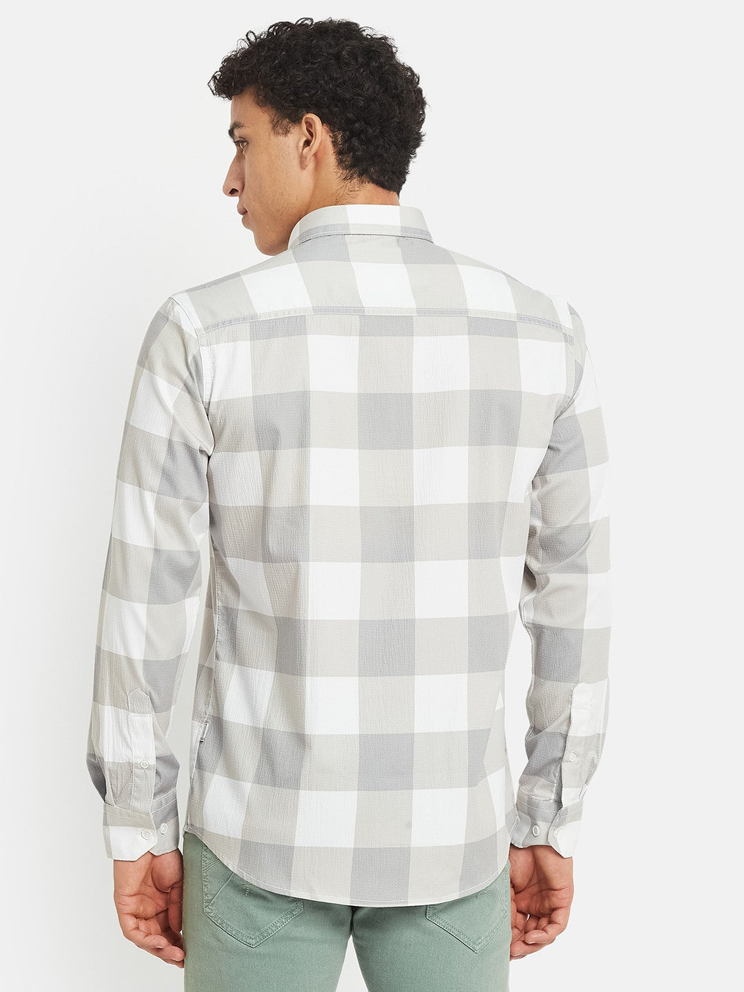 METTLE SS25 Striped Cotton Spread Collar Casual Shirt