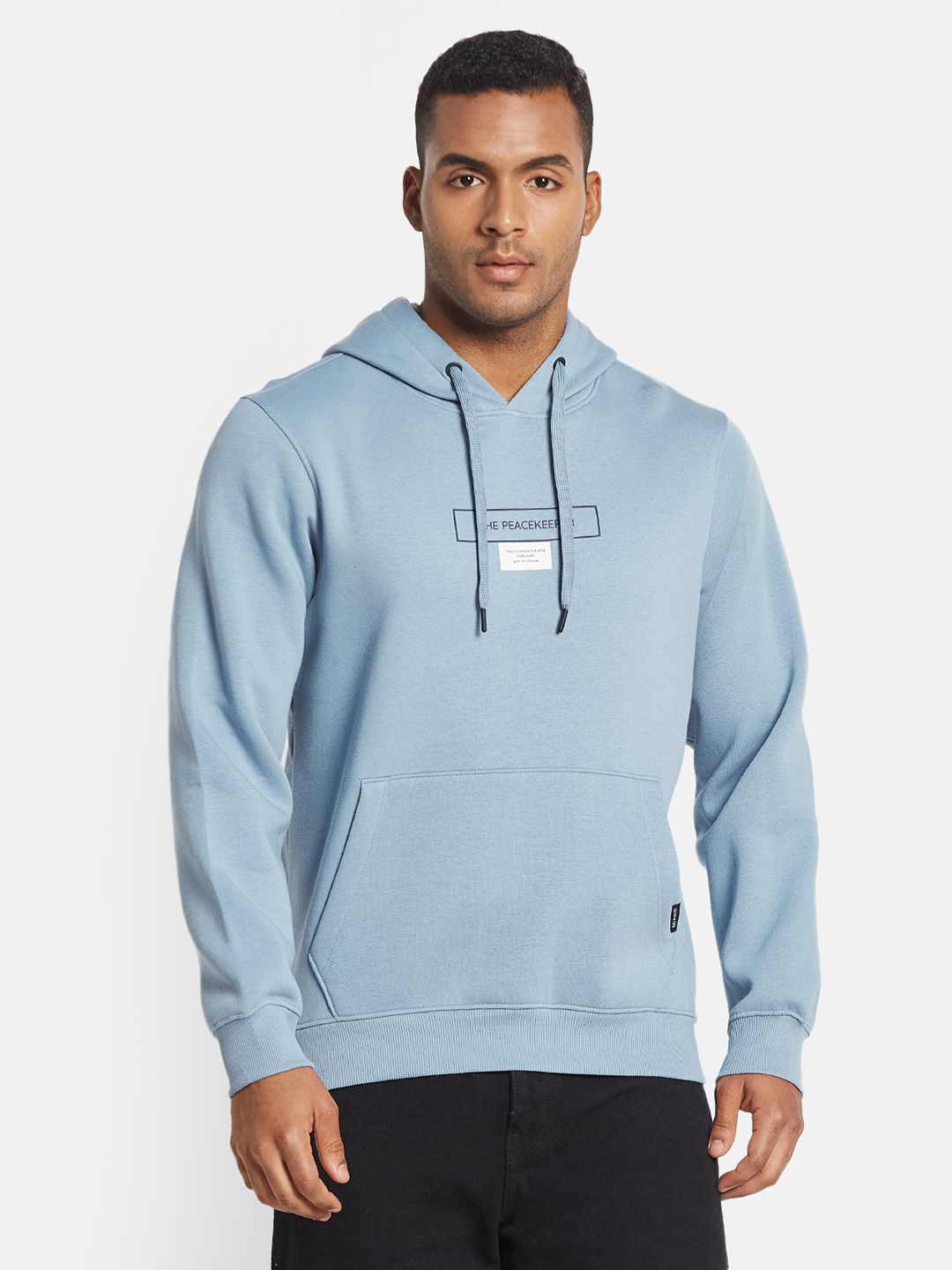 Octave Men Printed Hooded Sweatshirt