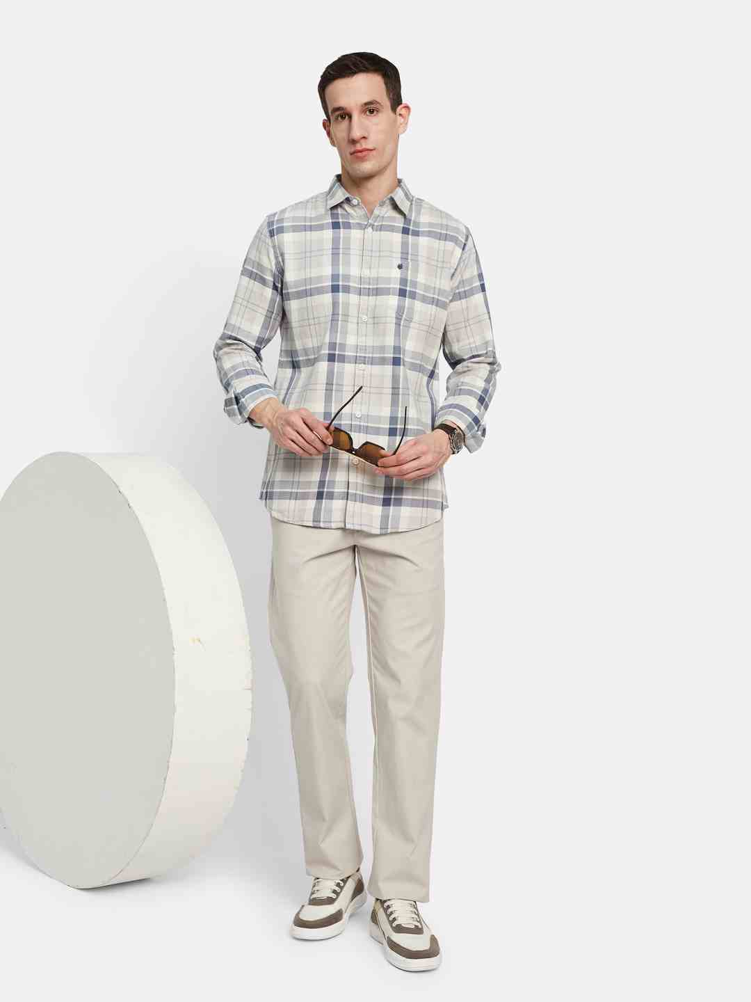 METTLE Men Multi Stripes Opaque Striped Casual Shirt