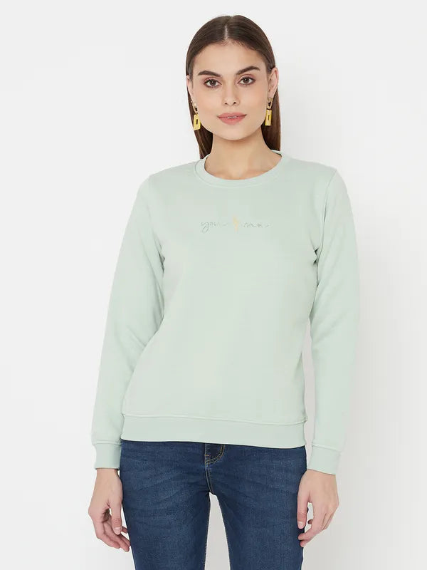 Mettle Women Green Sweatshirt