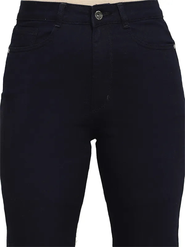 Mettle Women Navy Blue Stretchable Jeans