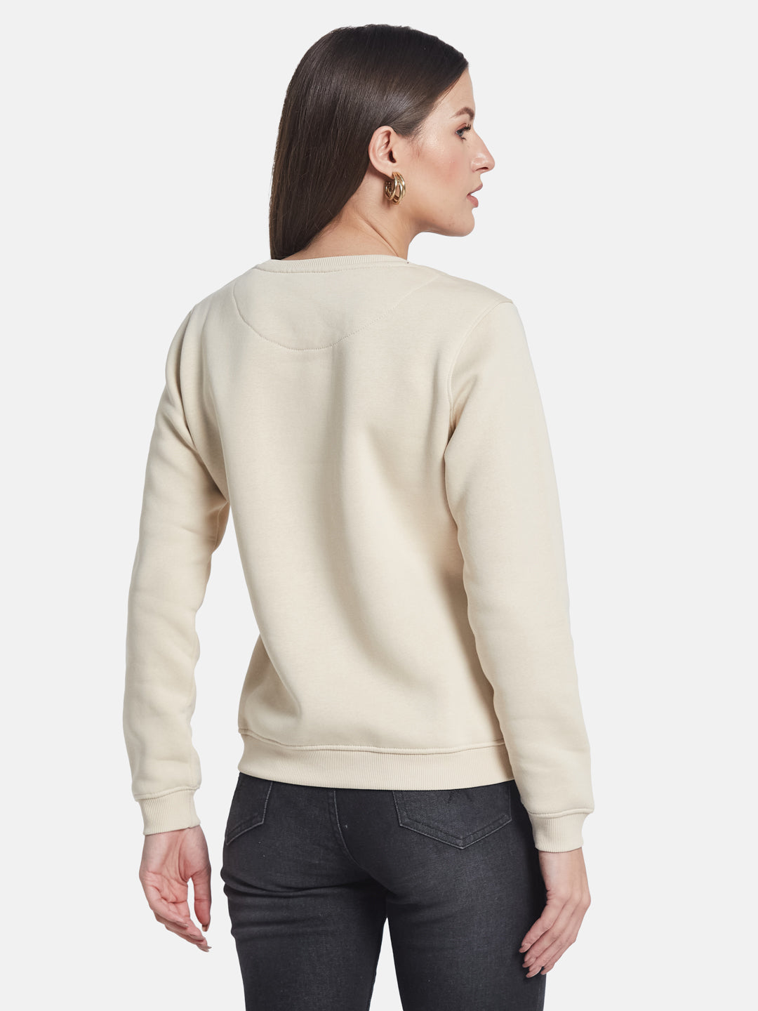 METTLE Women Round Neck Long Sleeves Sweatshirt