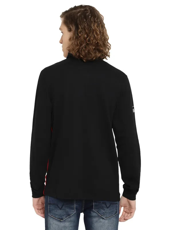 Mettle Colourblocked Polo Collar Cotton T-Shirt
