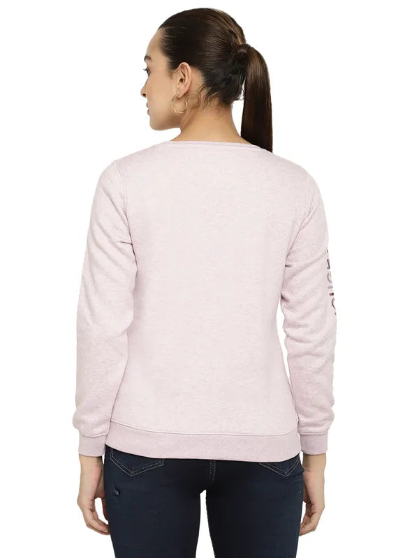 Mettle Women Purple Printed Sweatshirt