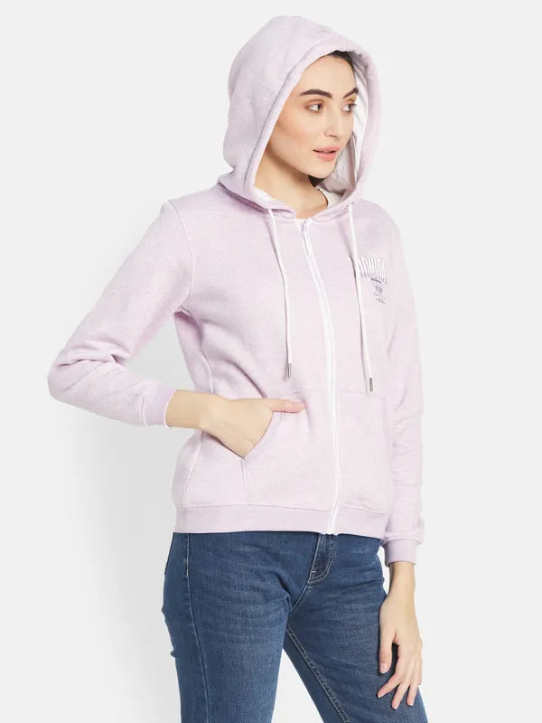 Mettle Women Purple Hooded Sweatshirt