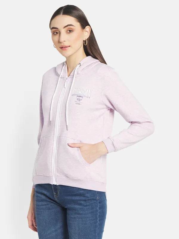 Mettle Women Purple Hooded Sweatshirt