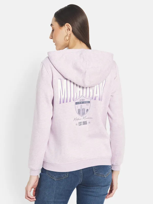 Mettle Women Purple Hooded Sweatshirt