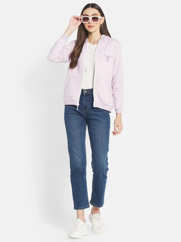 Mettle Women Purple Hooded Sweatshirt