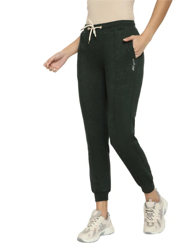 Mettle Women Self Design Fleece Joggers