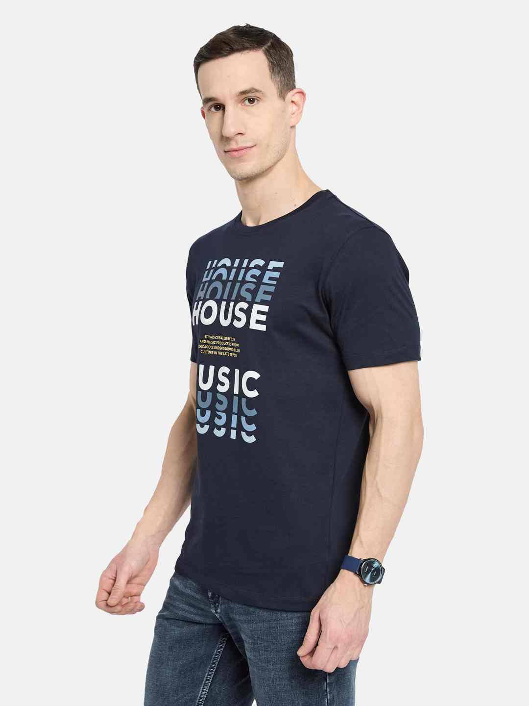 Octave Men Printed T-shirt