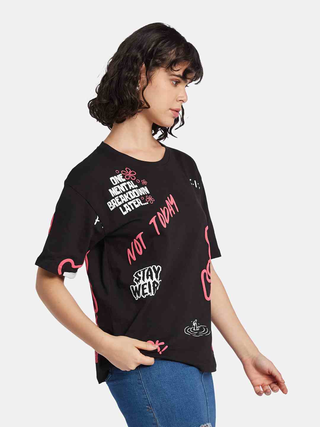 METTLE Women Printed T-shirt