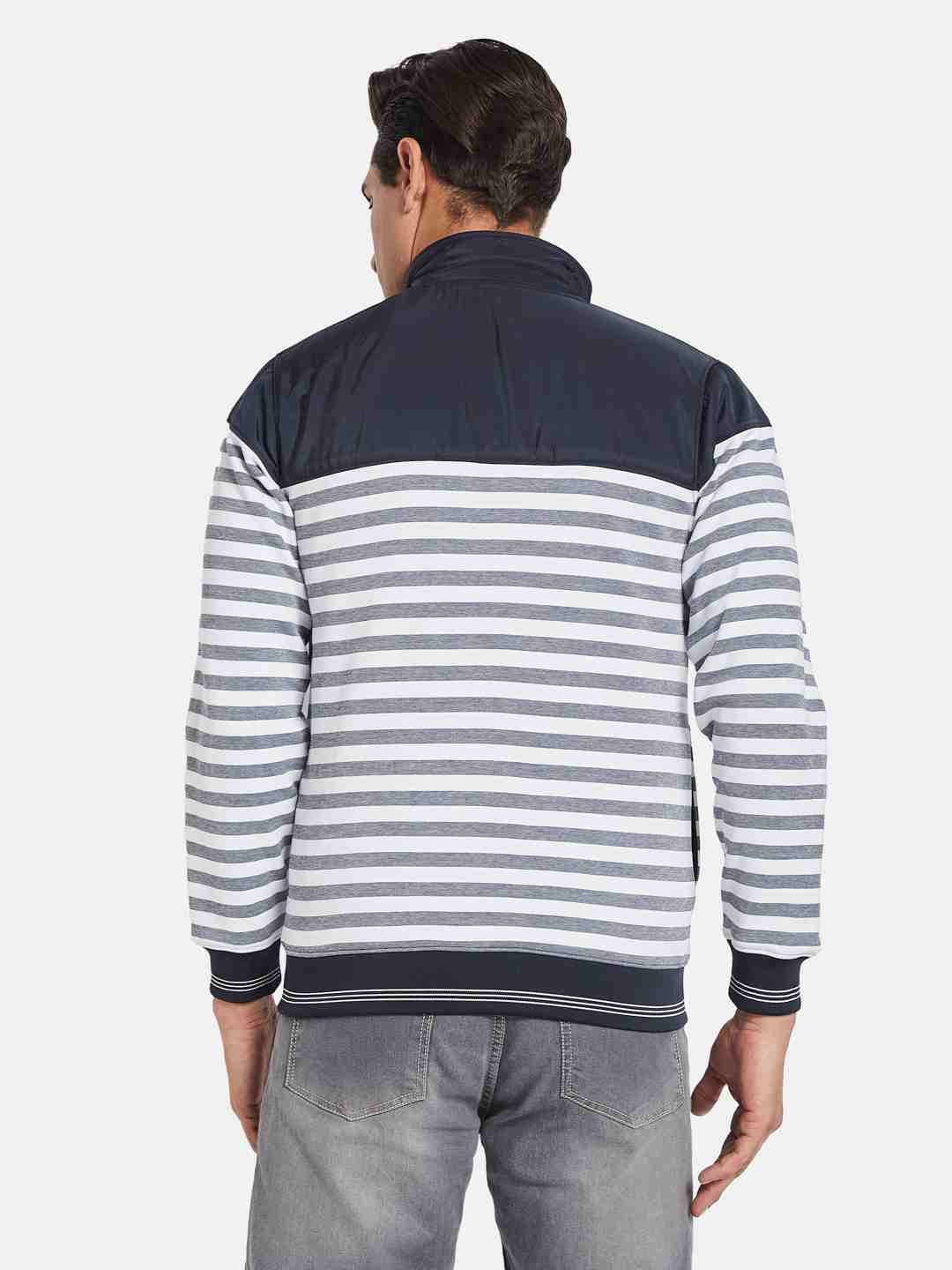 Octave Men Striped Printed Sweatshirt
