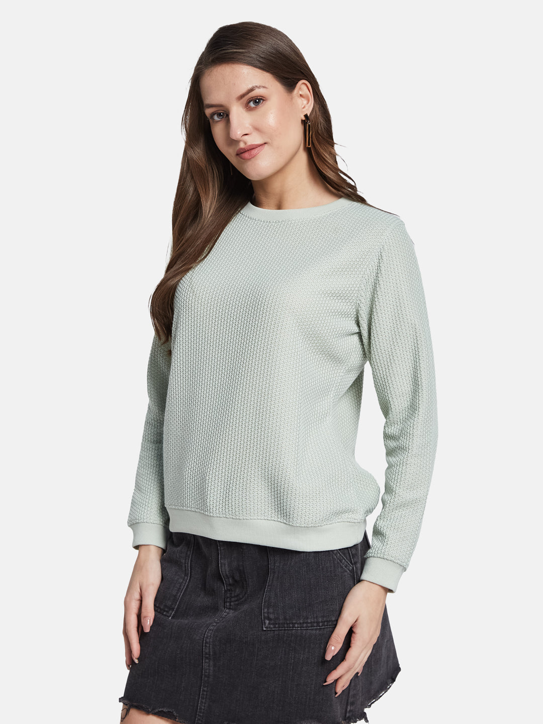 METTLE Women Round Neck Regular Sweatshirt