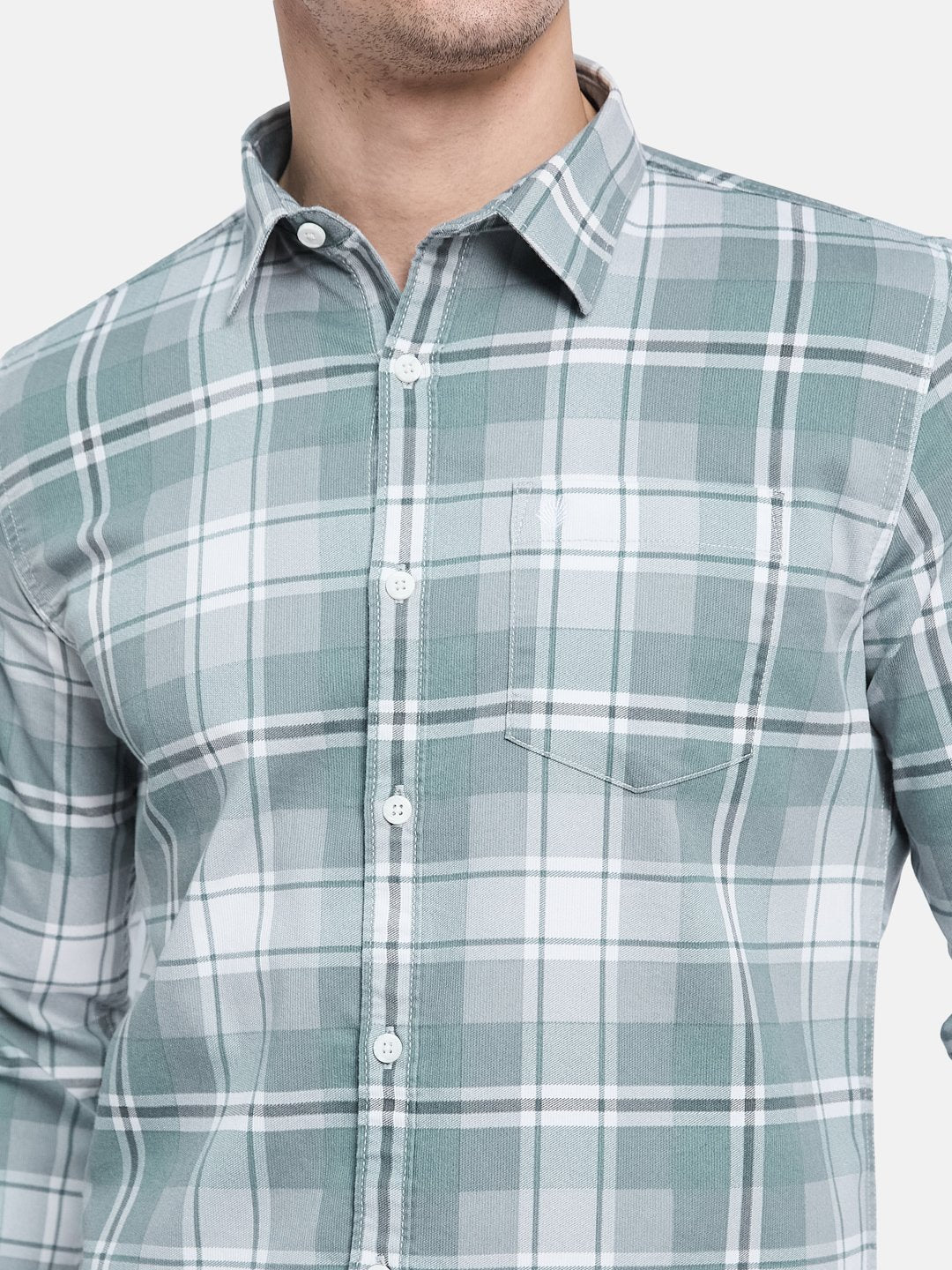 METTLE Men Opaque Checked Casual Shirt