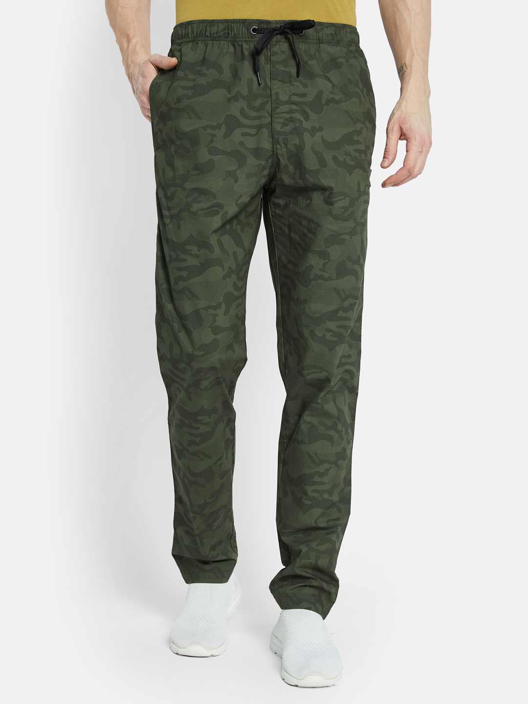 Octave Men Printed Cotton Track Pants