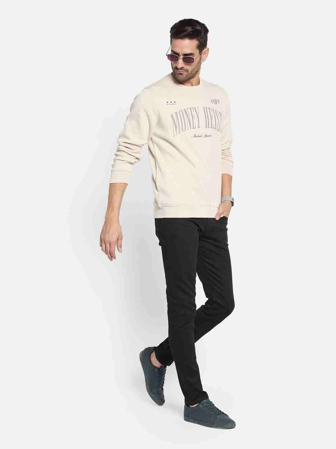 Octave Men Printed Pullover Sweatshirt