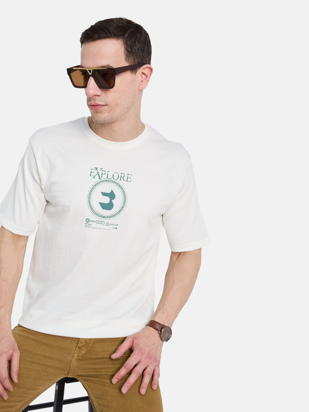 Octave Men Printed T-shirt