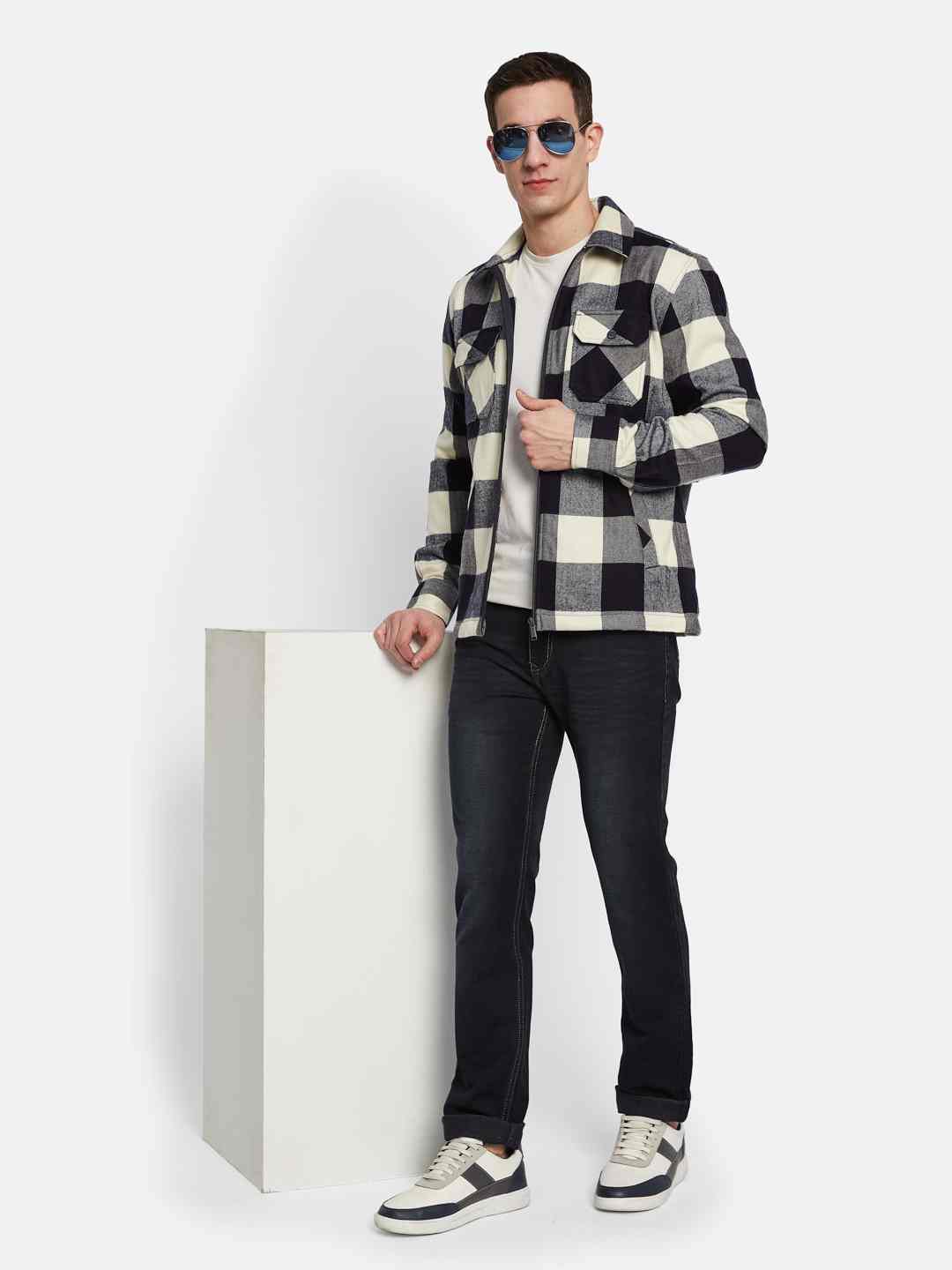 METTLE Men Opaque Colourblocked Casual Shirt