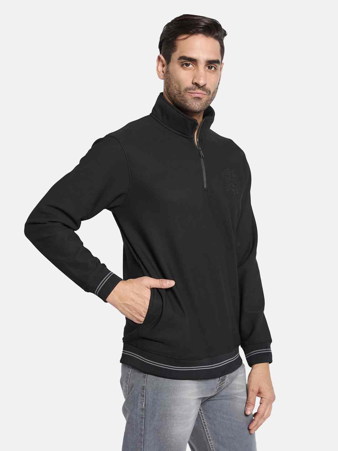 Octave Men High Neck Sweatshirt