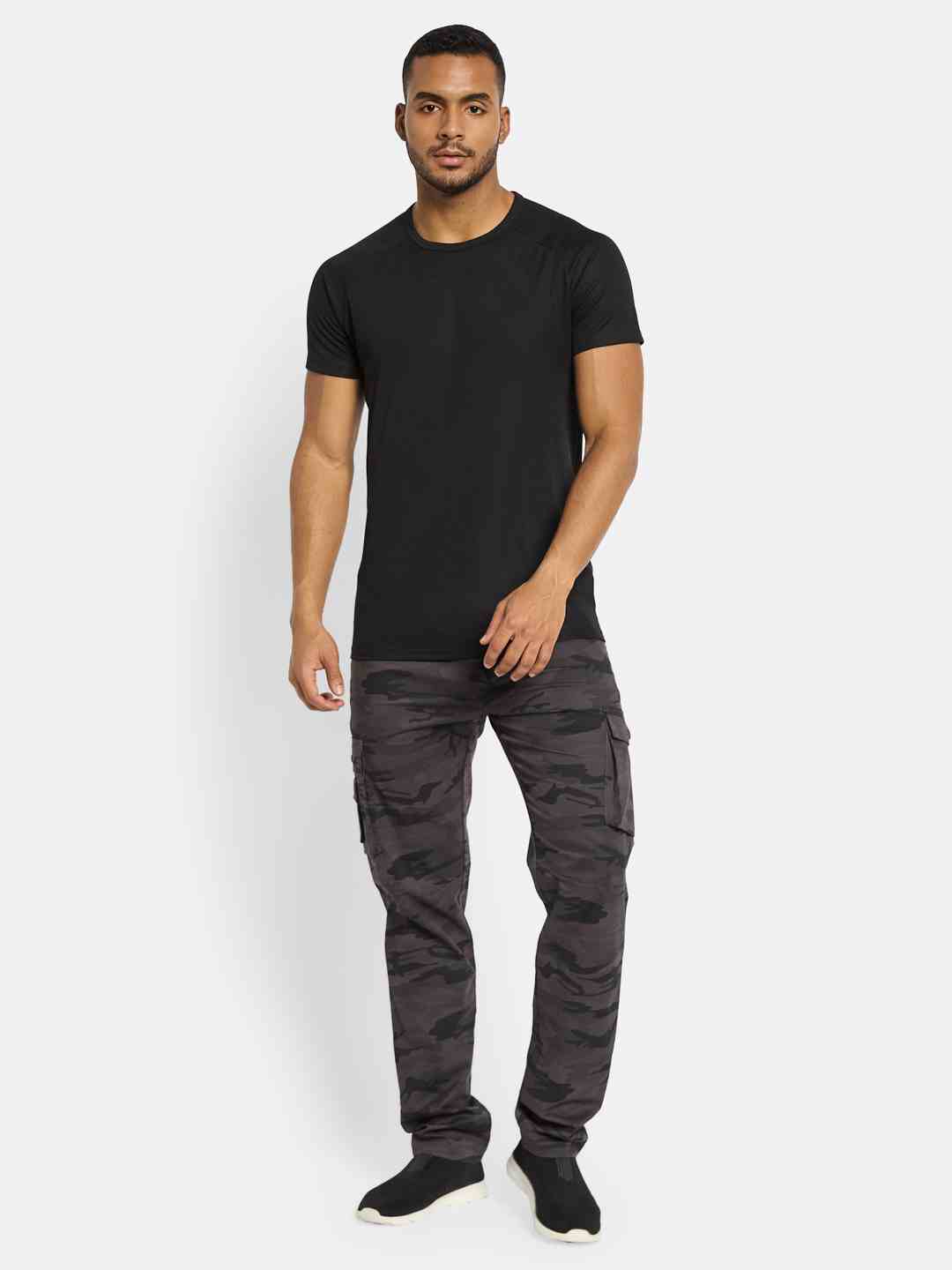 Octave Men Cotton Printed Mid-Rise Track Pants