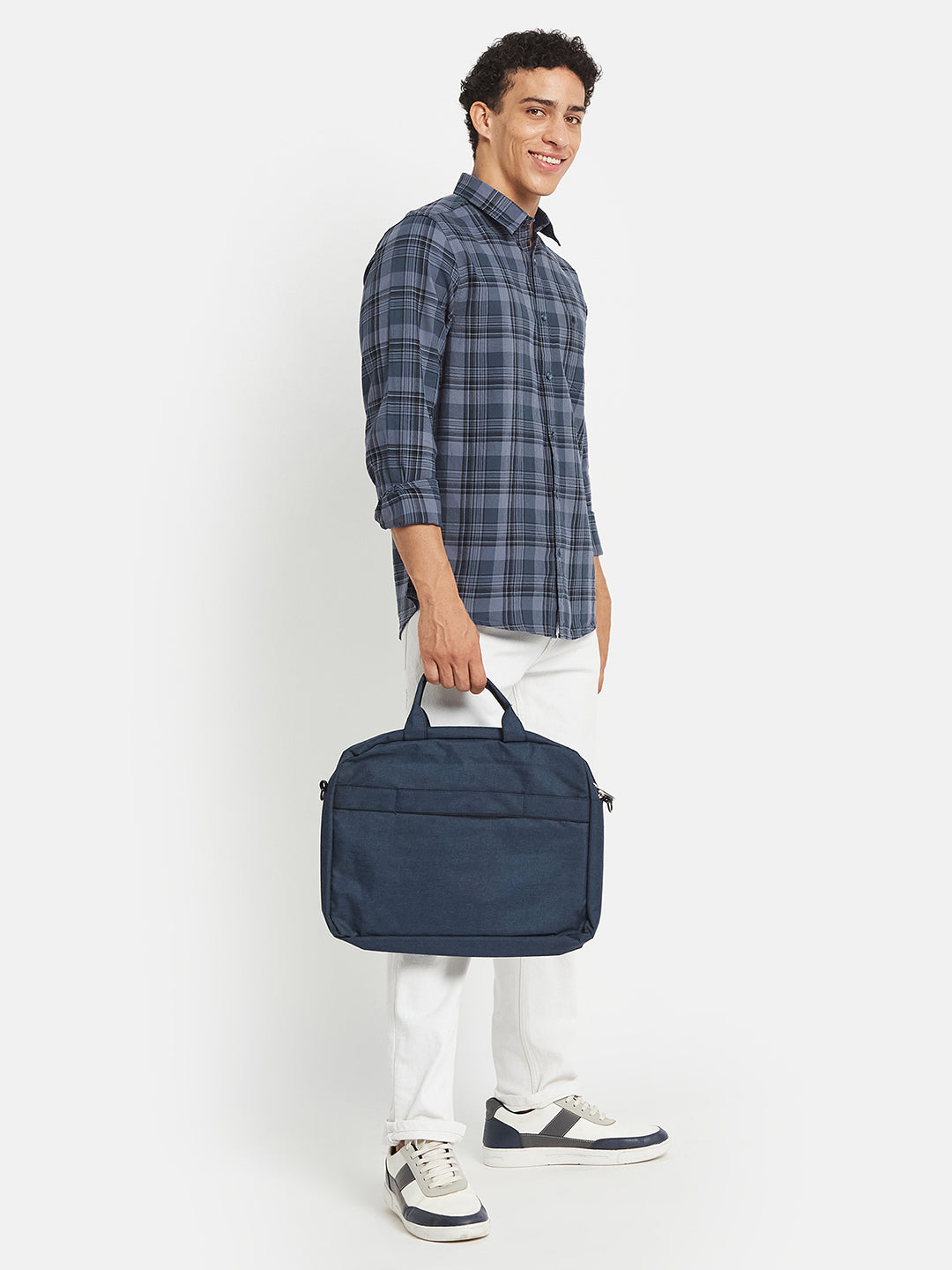 METTLE SS25 Checked Cotton Casual Shirt