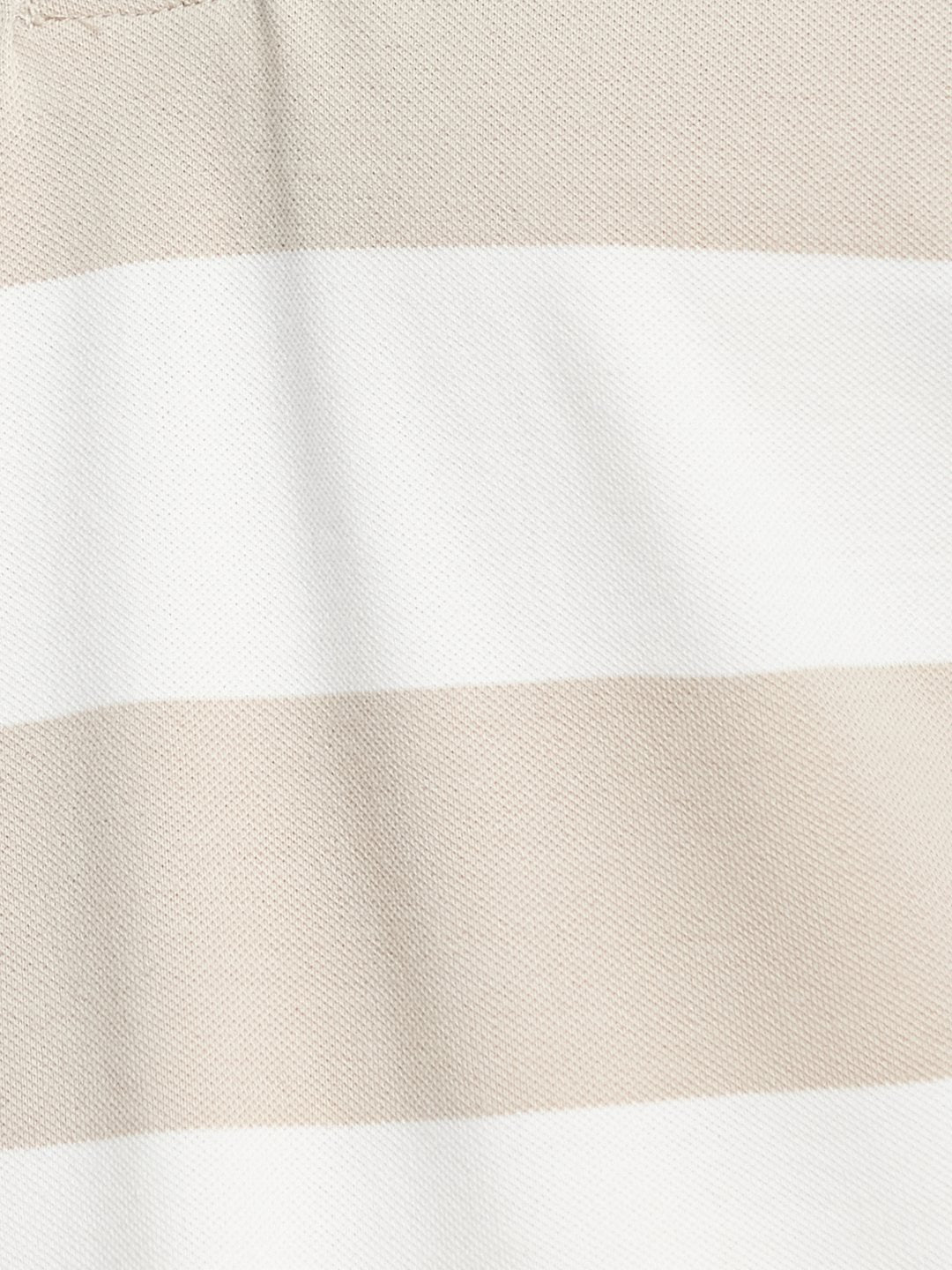 STRIPE POLO NECK PIQUE LYCRA T-SHIRT