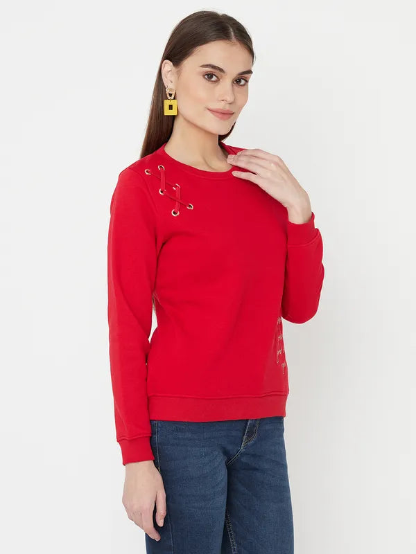 Mettle Women Red Sweatshirt