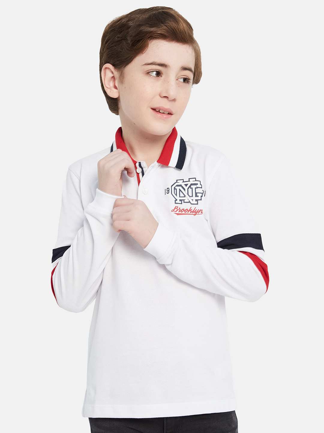 Octave Boys Polo Collar Cotton T-Shirt