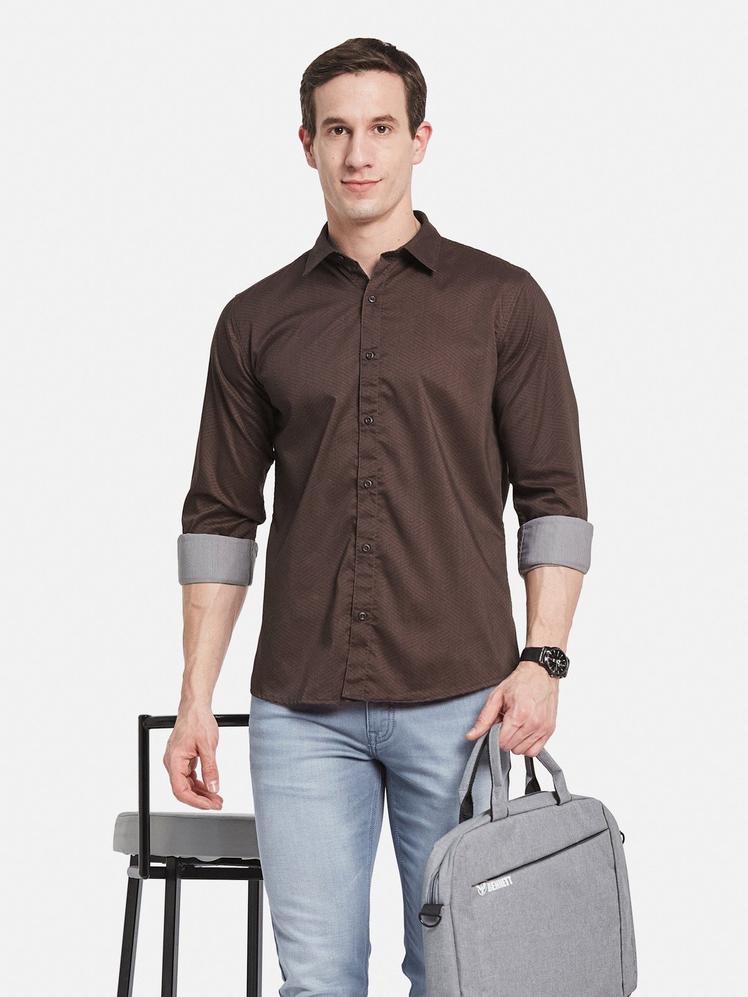 METTLE Men Opaque Casual Shirt