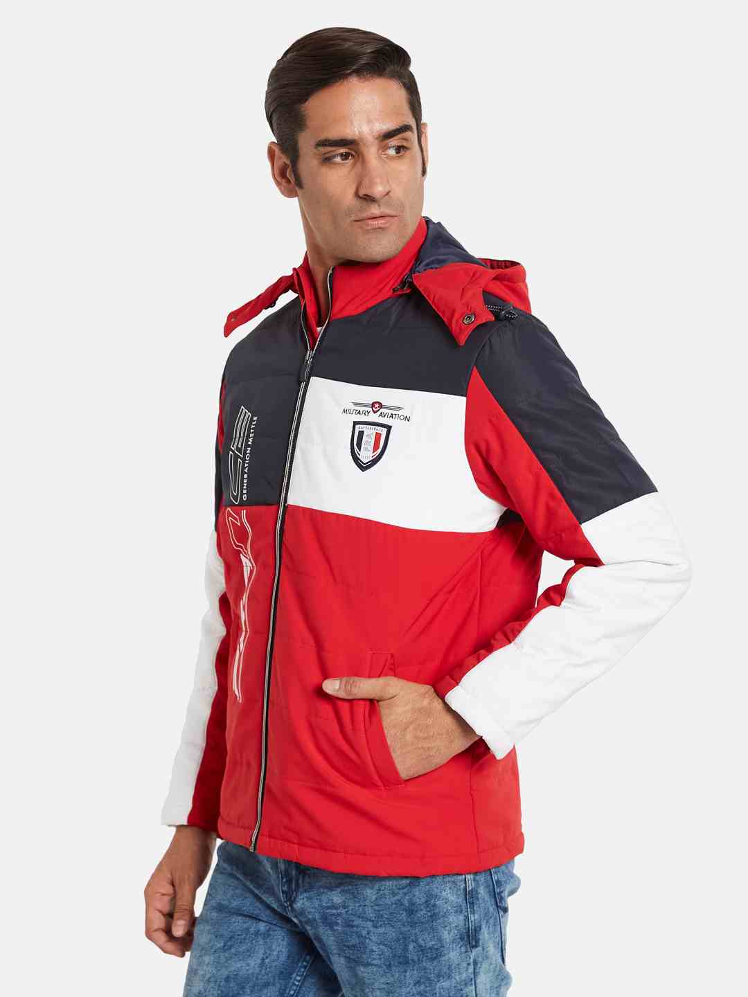 METTLE Men Colourblocked Jacket