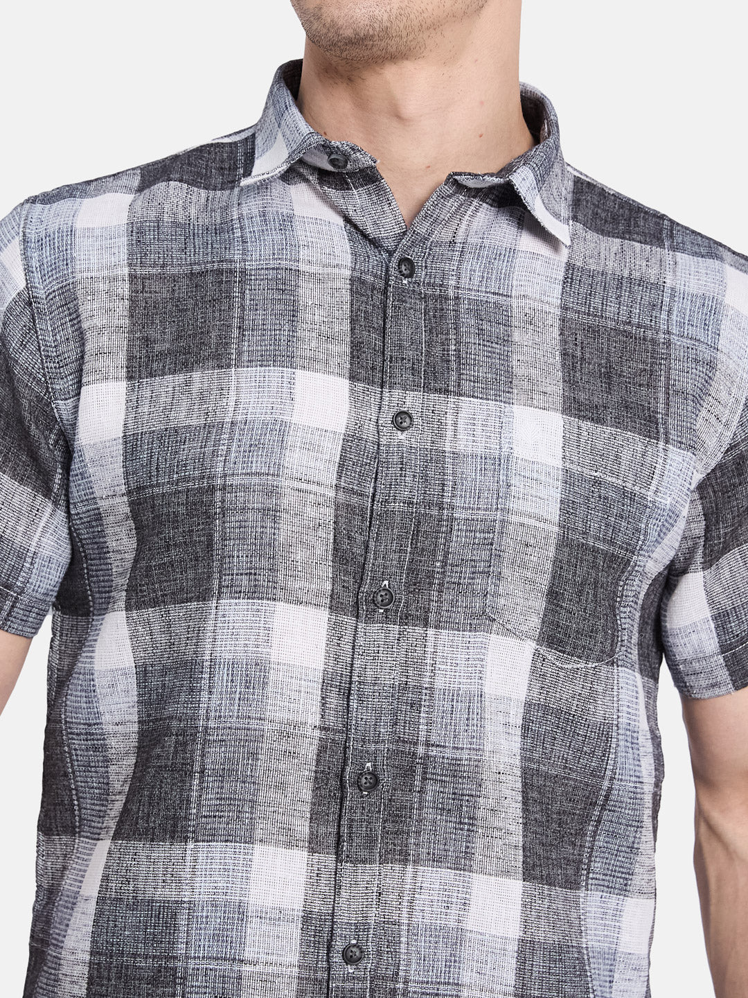 METTLE Men Opaque Checked Casual Shirt