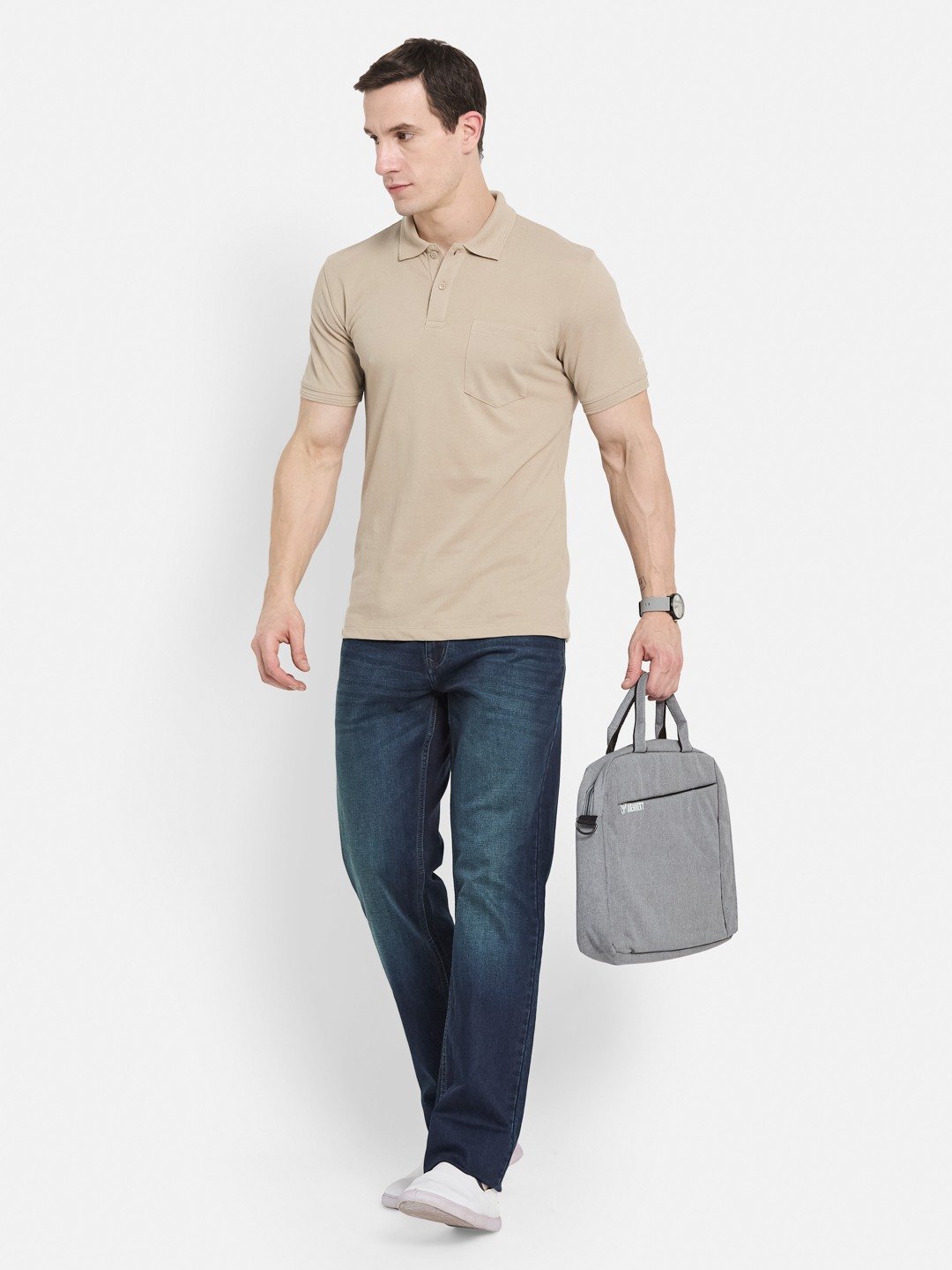 CORE POLO NECK PIQUE T-SHIRT