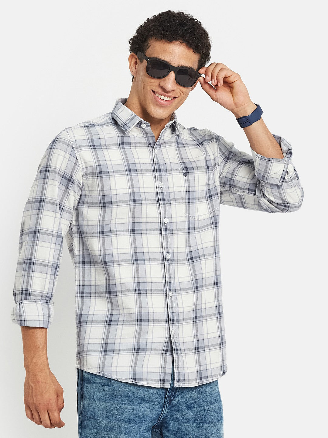 METTLE SS25 Striped Cotton Spread Collar Casual Shirt