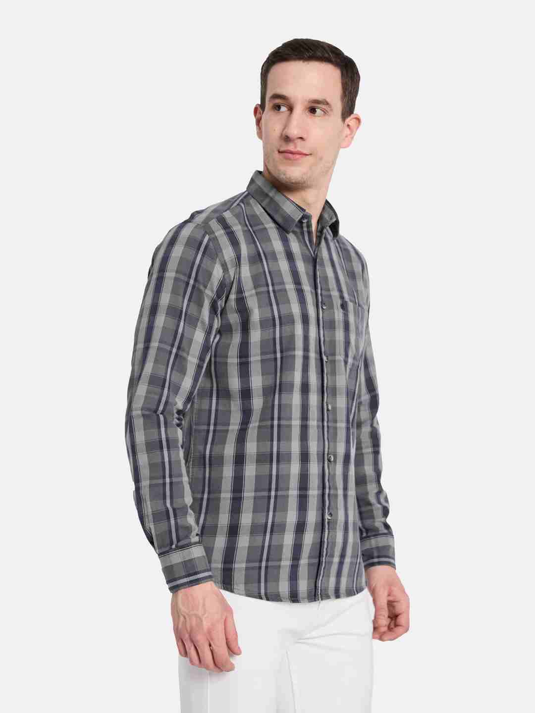 METTLE Men Multi Stripes Opaque Striped Casual Shirt