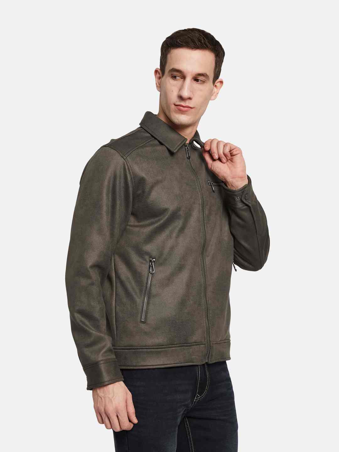 METTLE Men Suede Tailored Jacket