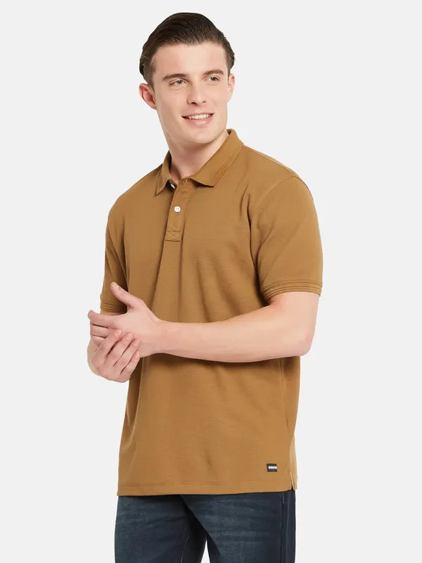 Octave Polo Collar Short Sleeveless Regular Fit Cotton T-Shirt