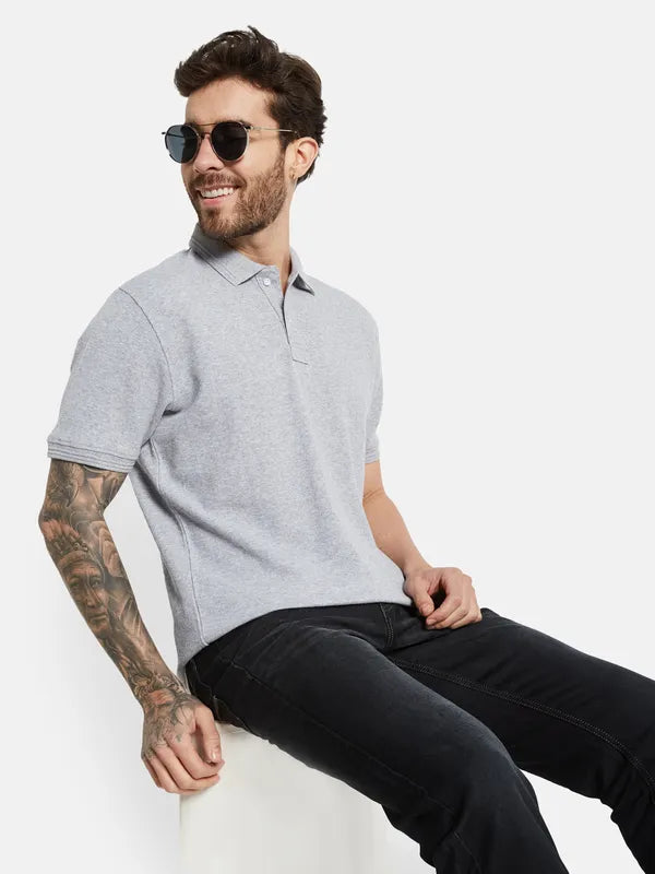 Octave Polo Collar Short Sleeves Cotton T-Shirt