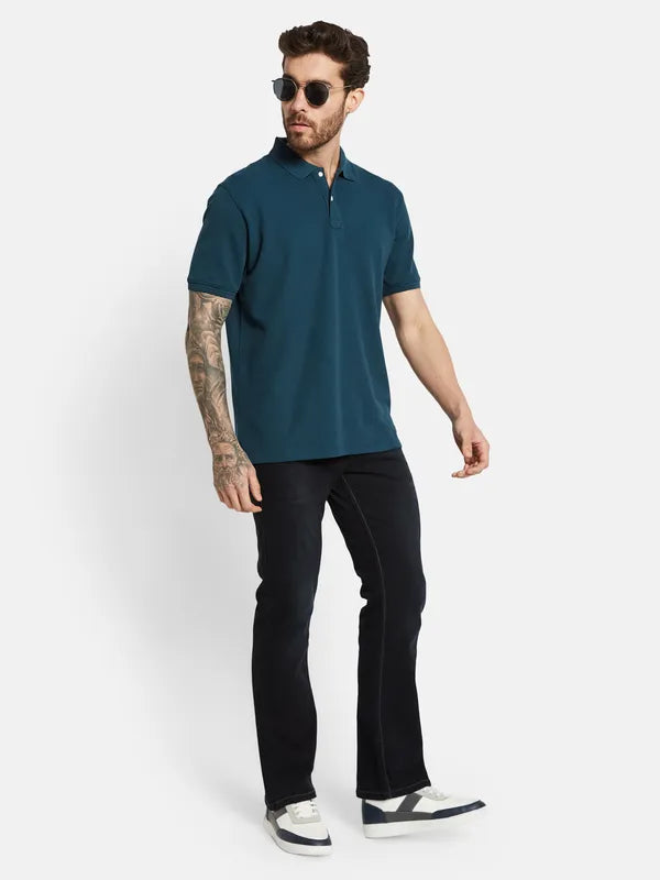 Octave Polo Collar Cotton T-Shirt