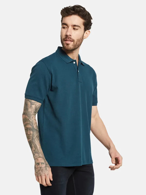 Octave Polo Collar Cotton T-Shirt