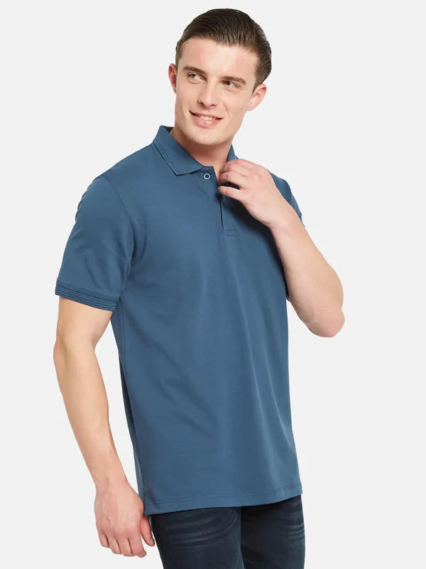 Octave Polo Collar Short Sleeves Cotton T-Shirt